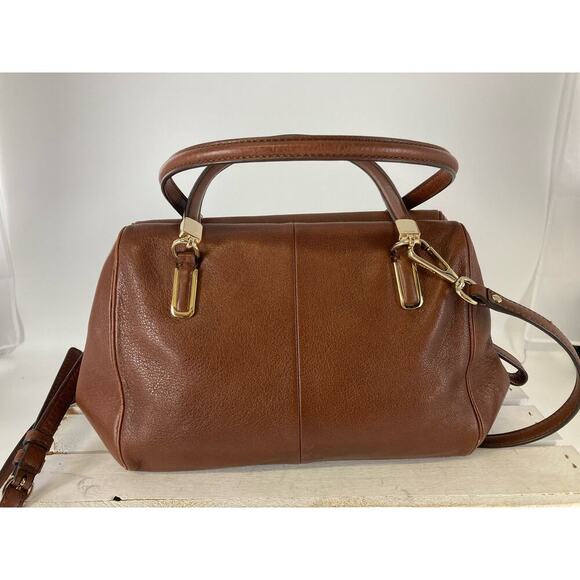 COACH 25169 MEDIUM BROWN LEATHER CROSSBODY BAG - Picture 4 of 11